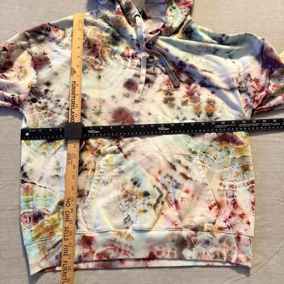 Buffalo David Bitton Ice Tie Dye Hoodie XL Multicolor Pullover Streetwear Boho - Picture 3 of 4